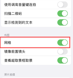 沽源苹果手机维修网点分享iPhone如何开启九宫格构图功能